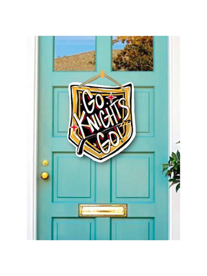 Golden Knights Vegas Door Sign Decor Wreath Go Knights Go Las Vegas PVC Door Decor