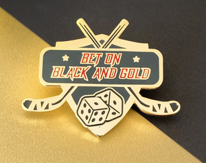 VGK Black & Gold Bet Pin