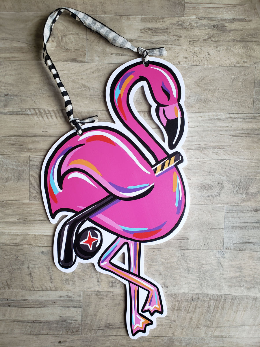Victory Flamingo Door Hanger