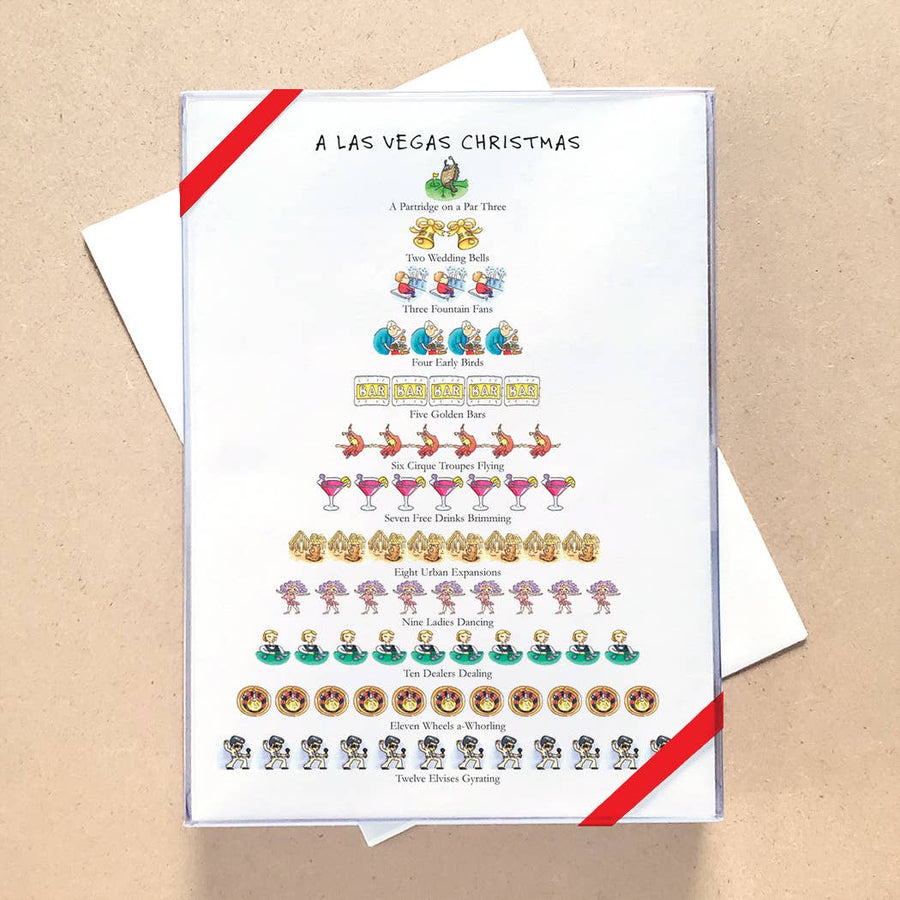 Las Vegas Christmas Tree Cards