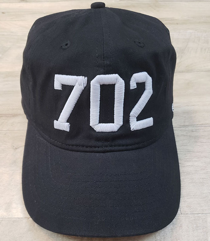 702 Local Area Code Las Vegas Black Gray Hat Cap