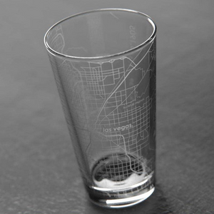 Las Vegas Local Map Pint Glass Guys Gift Drink Vegas