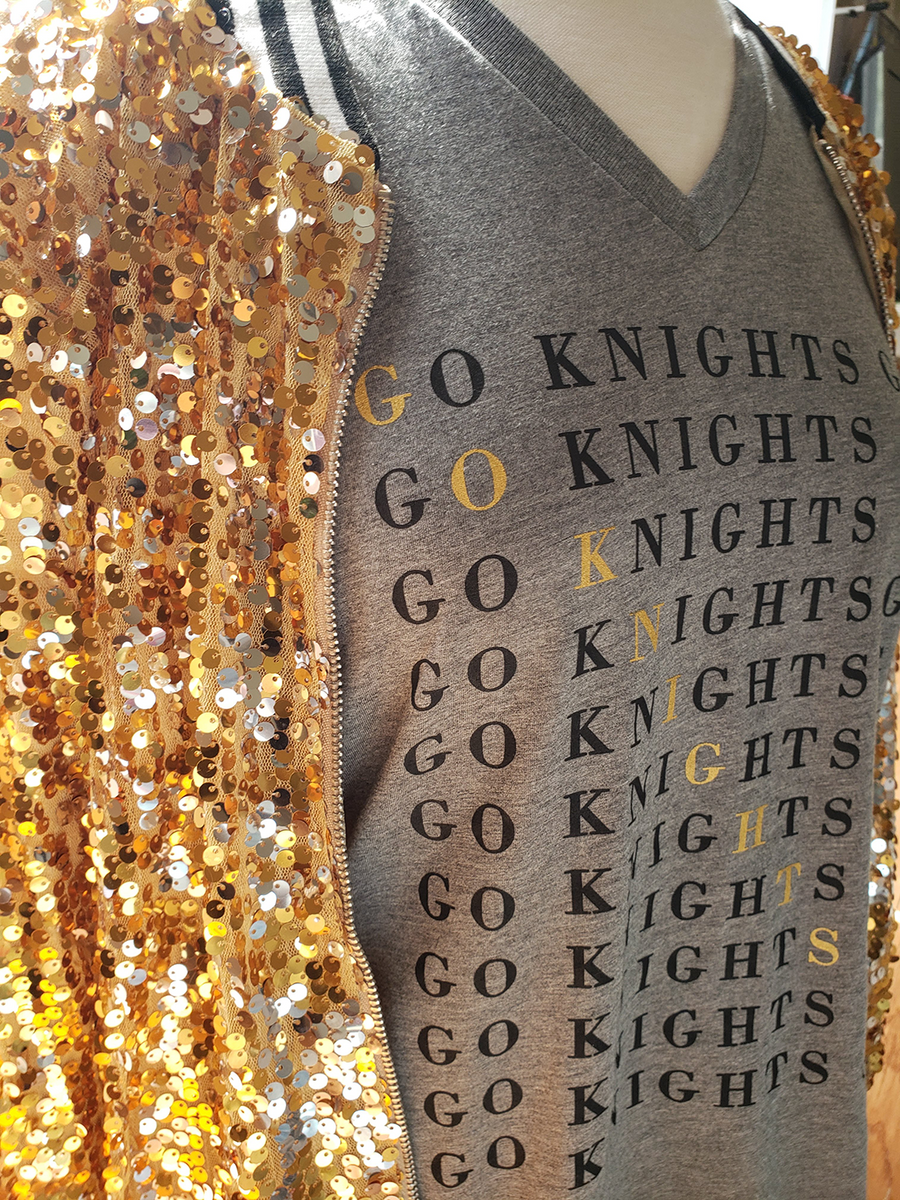 Vegas Golden Knights Ladies V-neck Tee Shirt Tshirt Go knights go