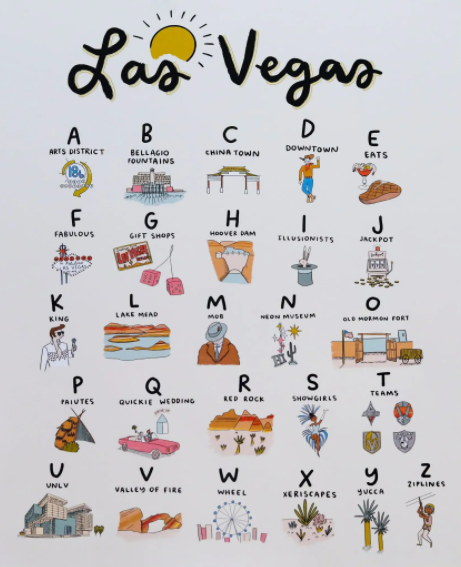 Las Vegas Alphabet Print