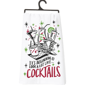 Retro Las Vegas Cocktail Drink Bar Kitchen Towel