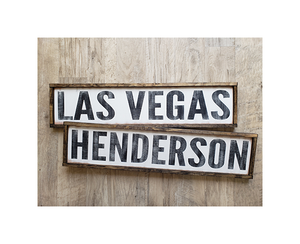 Las Vegas, NV Wood Wall Sign