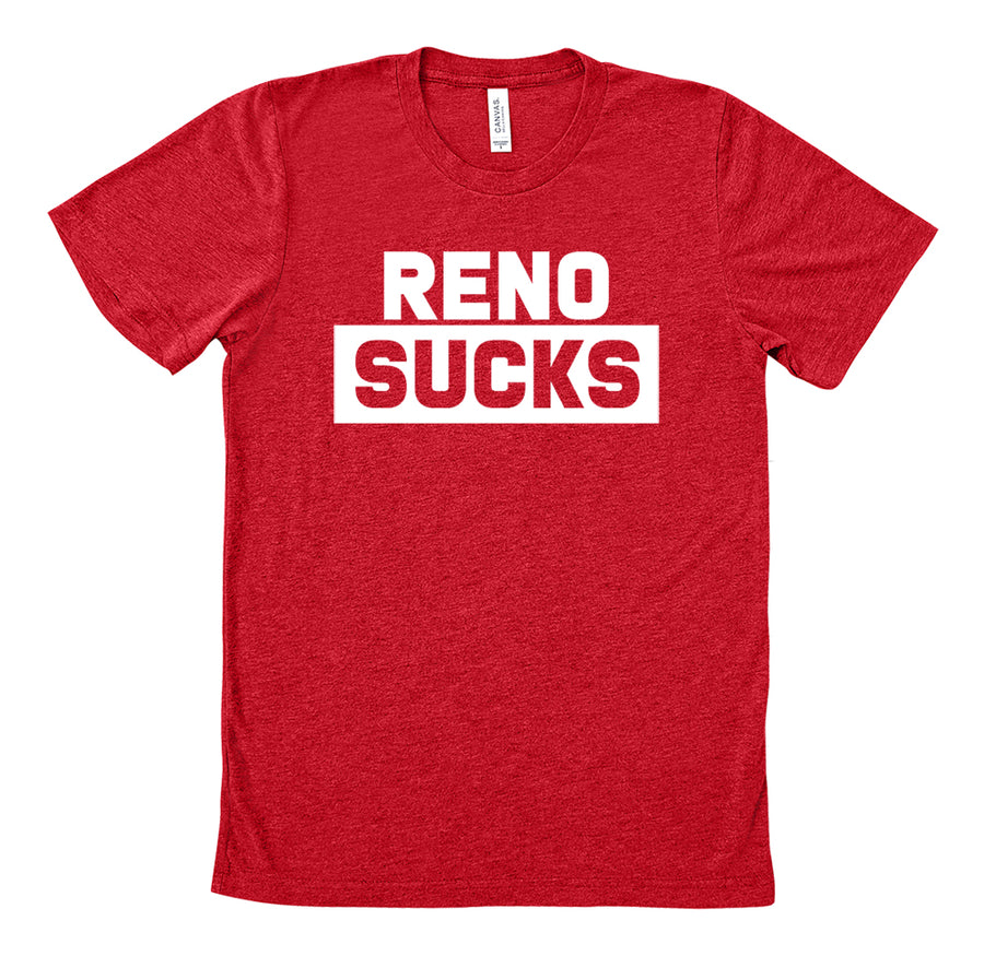Las Vegas Rebellion Rebels Reno Sucks UNLV White Red Game Day Shirt