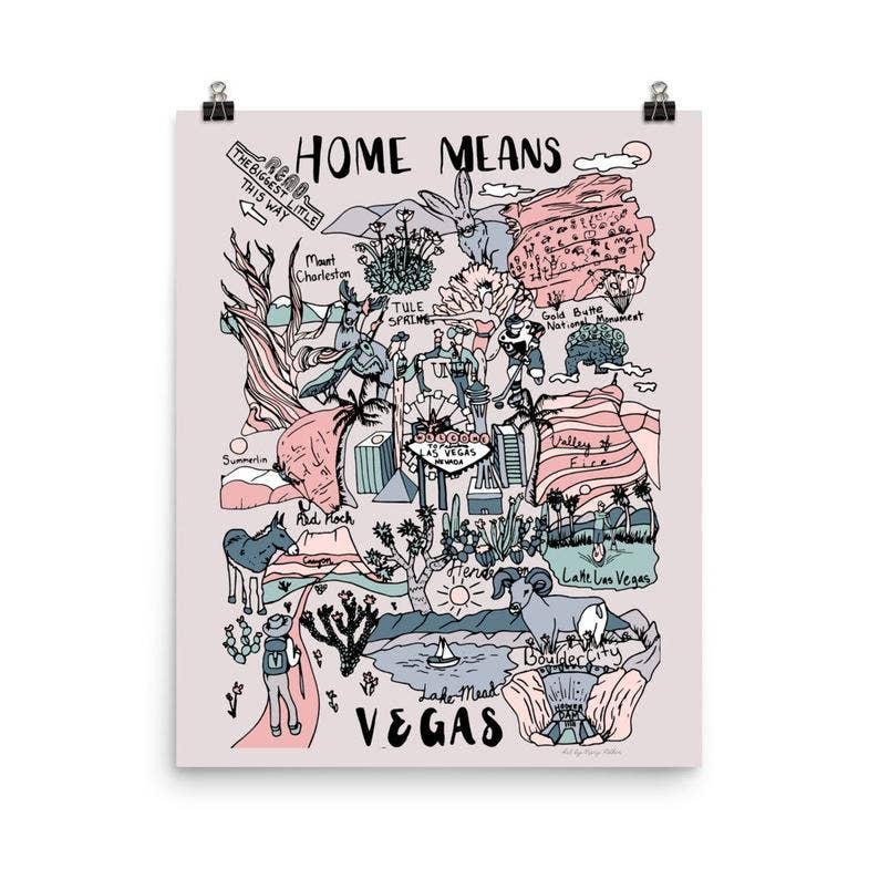 Home Means Las Vegas Art Print