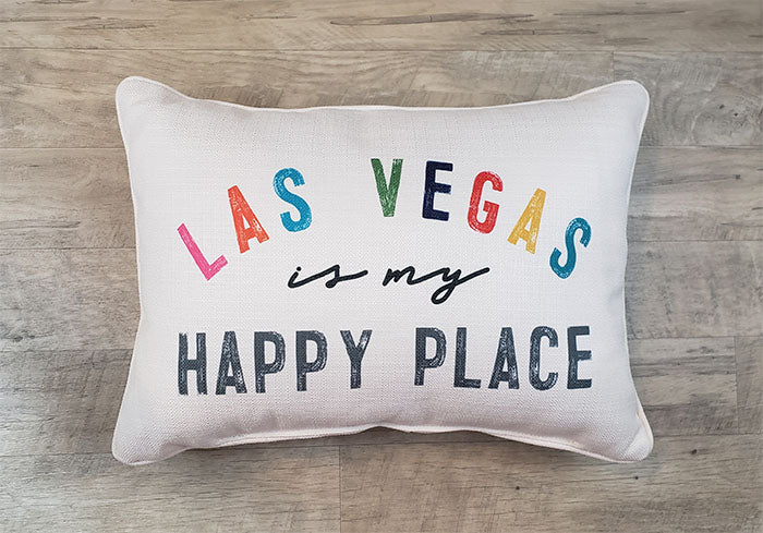 Las Vegas Happy Place Pillow