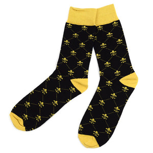 Fleur de lis black gold socks las vegas hockey socks